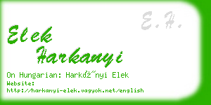 elek harkanyi business card